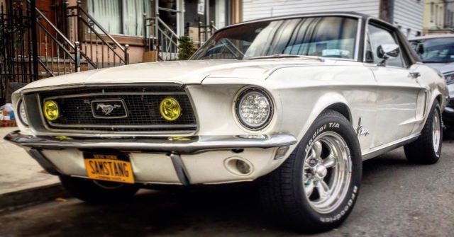 1968 White Ford Mustang Coupe