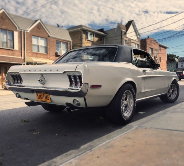 1968 White Ford Mustang Coupe