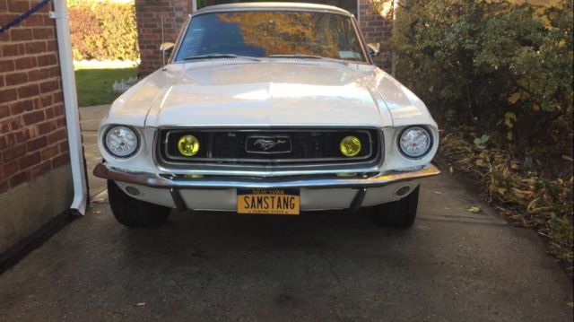 1968 White Ford Mustang Coupe