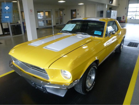 1968 Yellow Ford Mustang Coupe