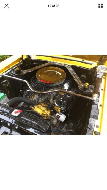 1968 Yellow Ford Mustang Coupe