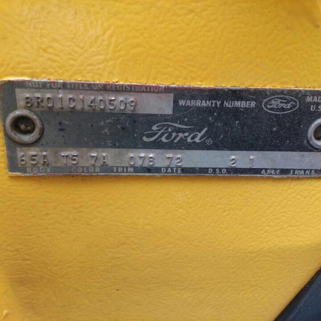 1968 Yellow Ford Mustang Coupe