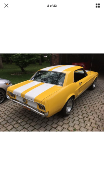 1968 Yellow Ford Mustang Coupe