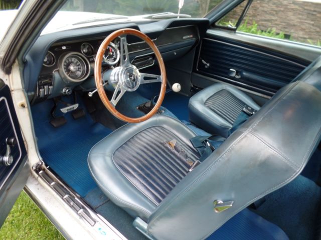 1968 White Ford Mustang Coupe