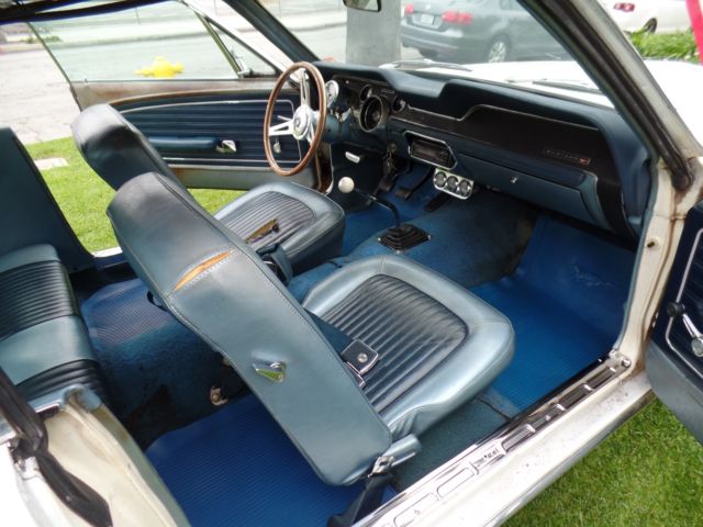 1968 White Ford Mustang Coupe