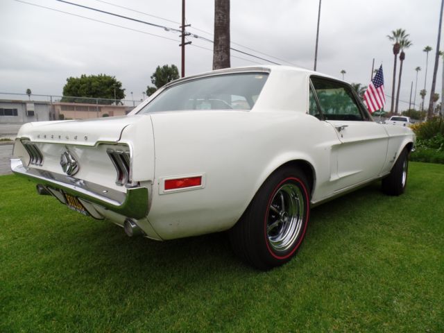 1968 White Ford Mustang Coupe