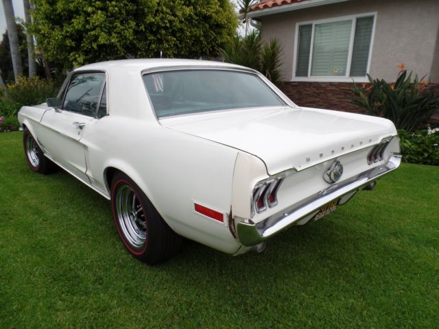 1968 White Ford Mustang Coupe