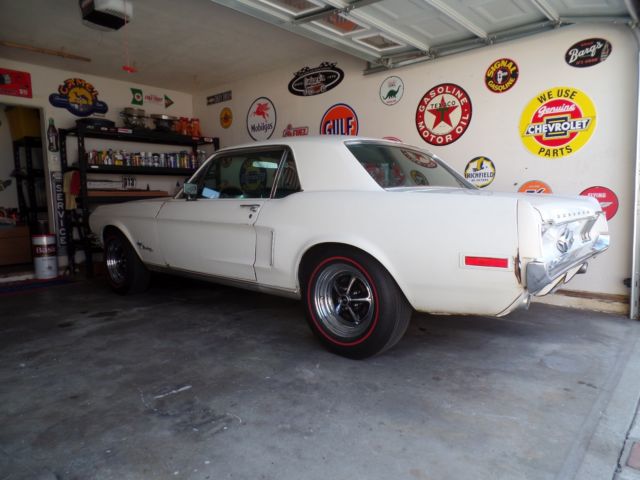 1968 White Ford Mustang Coupe