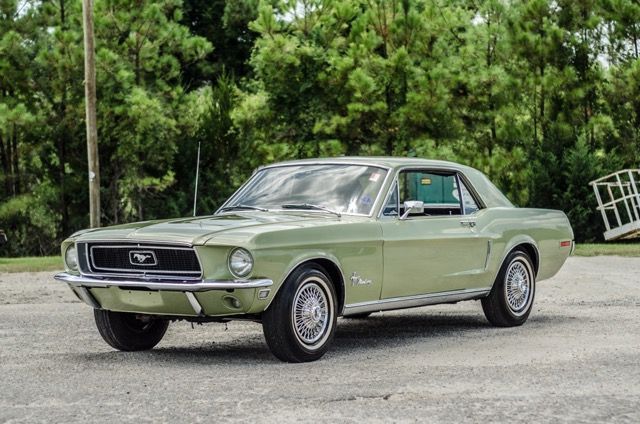 1968 Green Ford Mustang Convertible