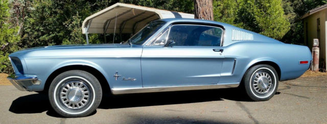 1968 Brittany Blue Ford Mustang