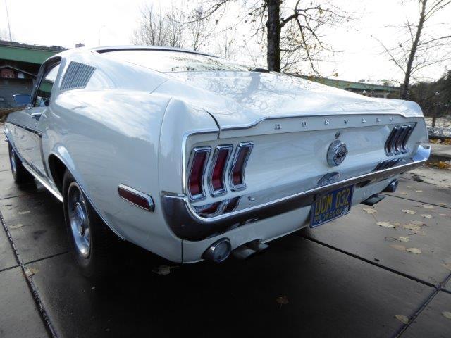 1968 White Ford Mustang Fastback
