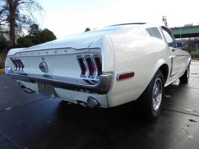 1968 White Ford Mustang Fastback