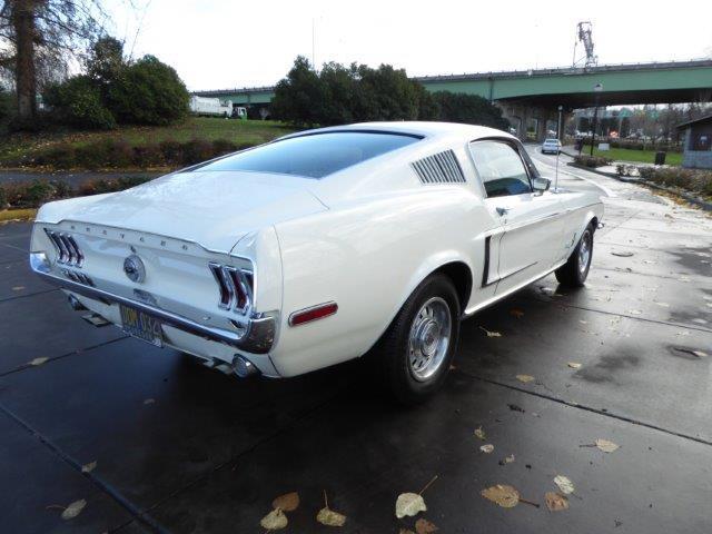 1968 White Ford Mustang Fastback