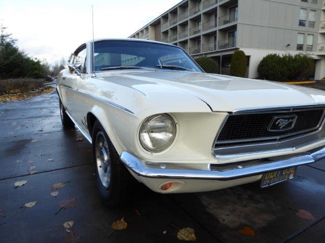 1968 White Ford Mustang Fastback