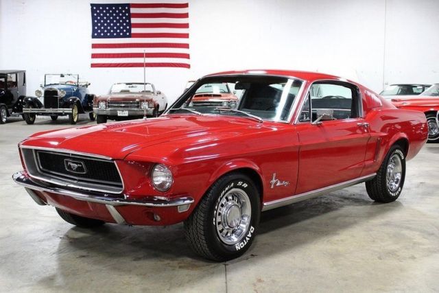 1968 Ford Mustang Fastback 35724 Miles Red Coupe 289ci V8 Automatic for ...