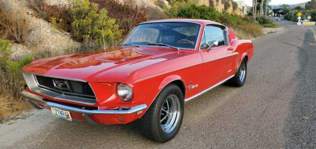 1968 Red Ford Mustang Fastback