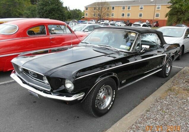 1968 Black Ford Mustang Convertible