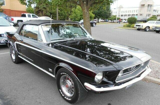 1968 Black Ford Mustang Convertible