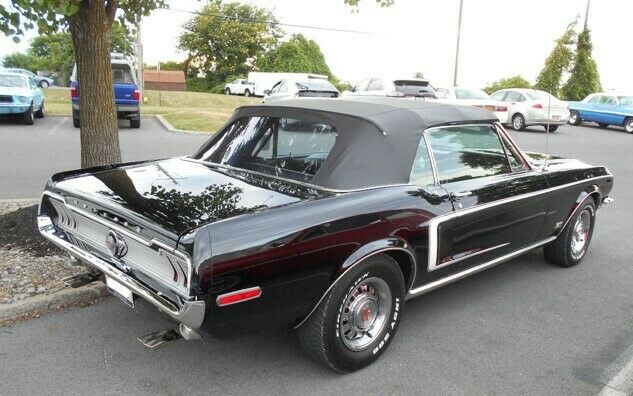 1968 Black Ford Mustang Convertible