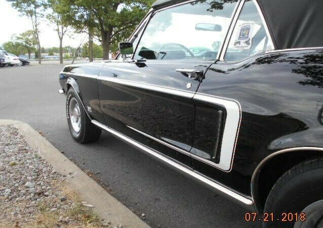 1968 Black Ford Mustang Convertible