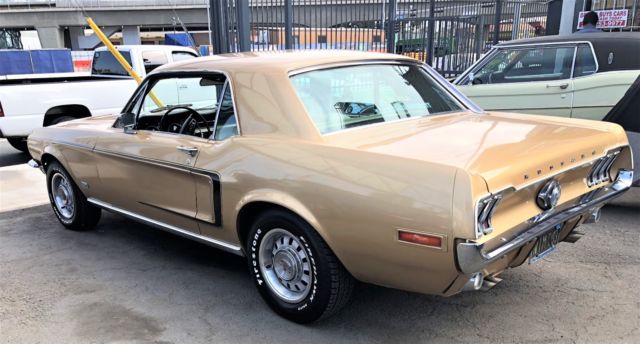 1968 Gold Ford Mustang