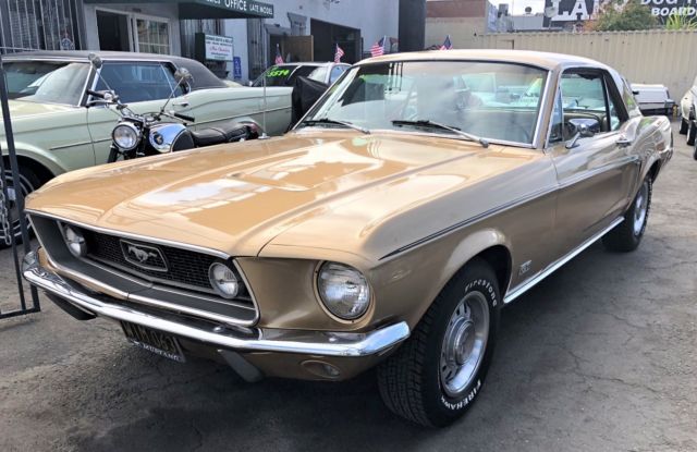 1968 Gold Ford Mustang