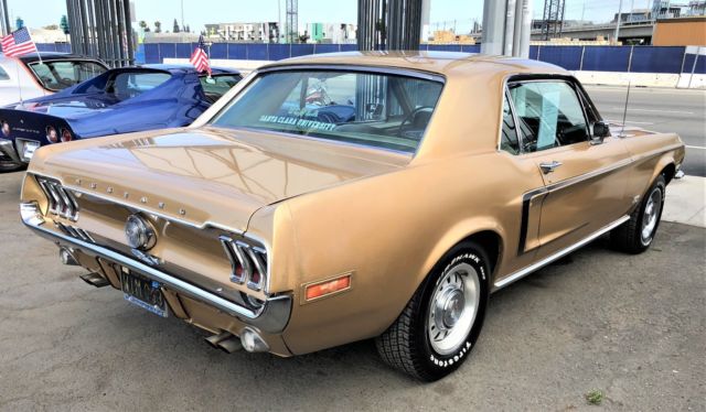 1968 Gold Ford Mustang