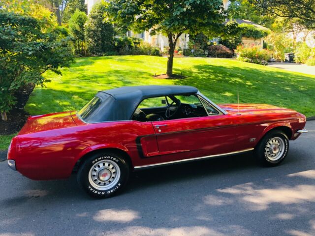 1968 Red Ford Mustang Convertible