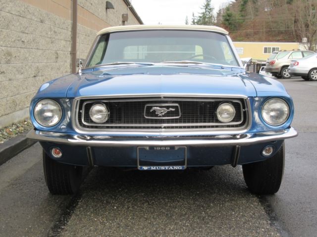 1968 Acapulco blue Ford Mustang