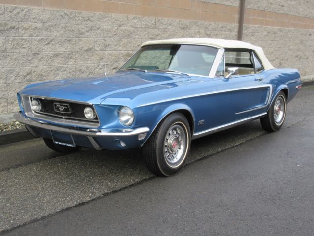 1968 Acapulco blue Ford Mustang