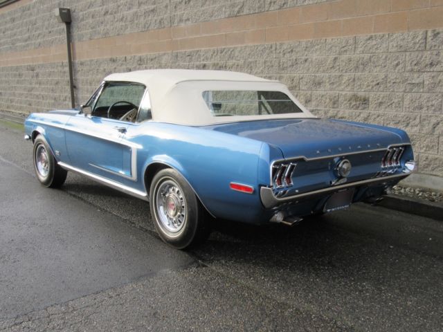 1968 Acapulco blue Ford Mustang