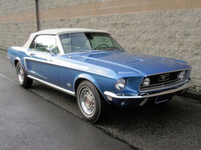 1968 Acapulco blue Ford Mustang