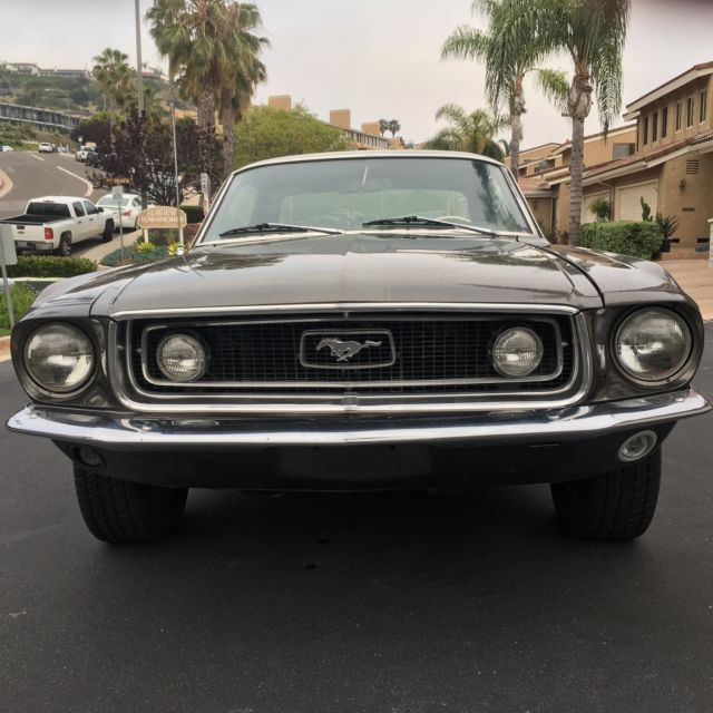 1968 Gray Ford Mustang Hardtop