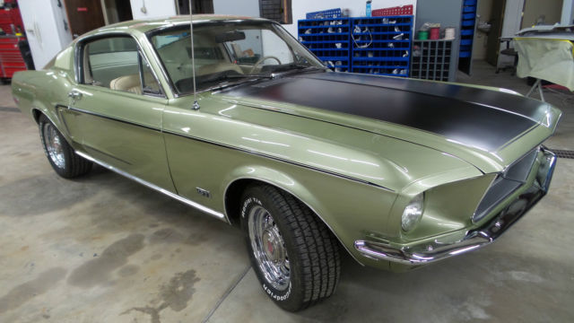 1968 Lime Gold Ford Mustang Fastback