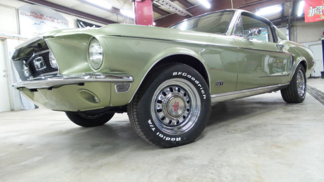 1968 Lime Gold Ford Mustang Fastback