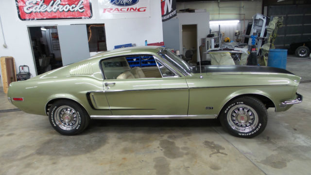 1968 Lime Gold Ford Mustang Fastback