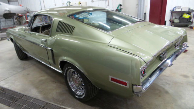 1968 Lime Gold Ford Mustang Fastback