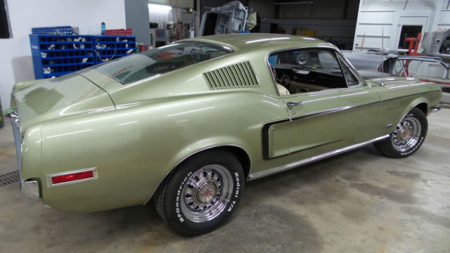 1968 Lime Gold Ford Mustang Fastback