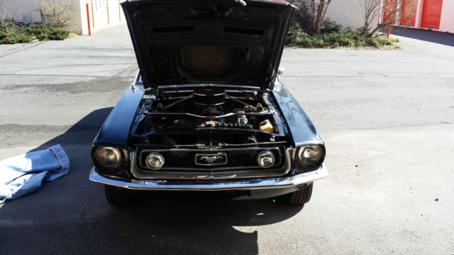 1968 Black Ford Mustang Fastback