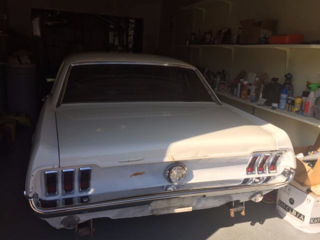 1968 White Ford Mustang Coupe