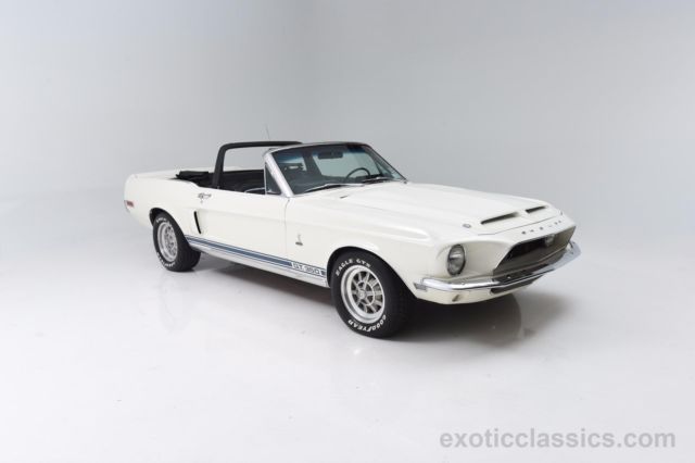 1968 White Ford Mustang Convertible