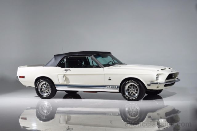 1968 White Ford Mustang Convertible