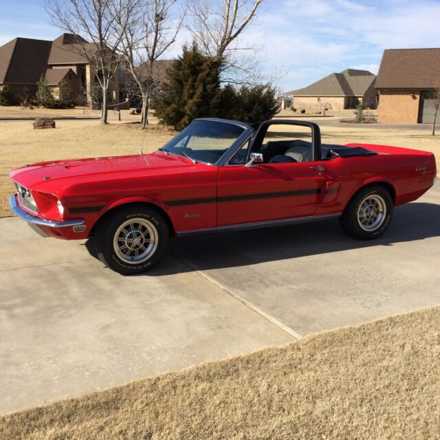 1968 Red Ford Mustang Convertible