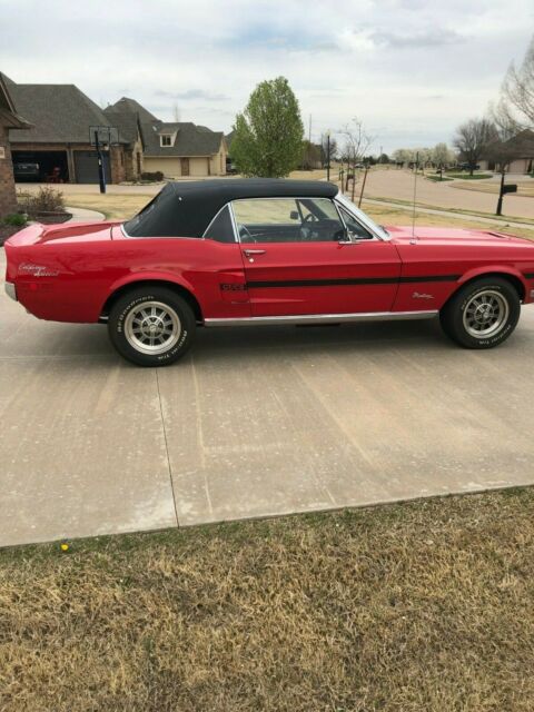 1968 Red Ford Mustang Convertible