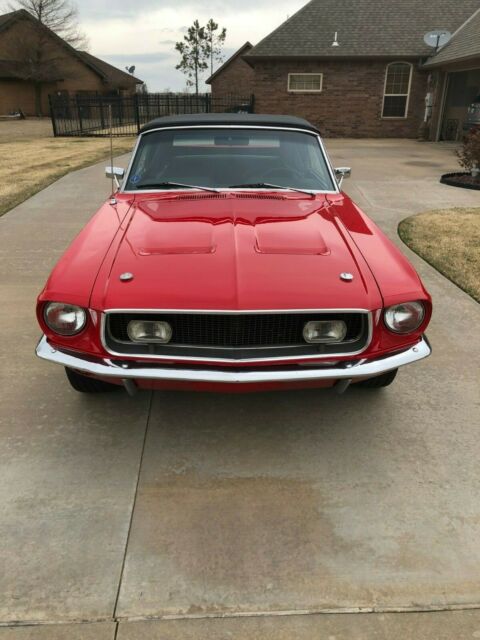 1968 Red Ford Mustang Convertible