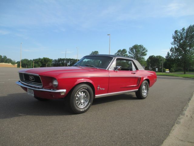1968 Red Ford Mustang