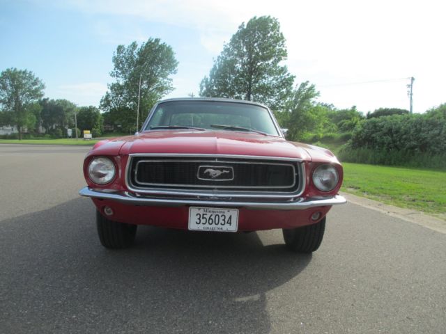 1968 Red Ford Mustang
