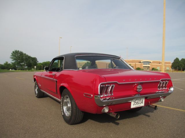 1968 Red Ford Mustang