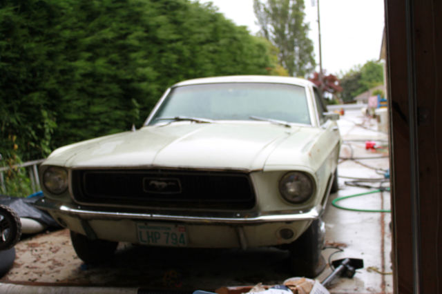1968 Yellow Ford Mustang 2 door