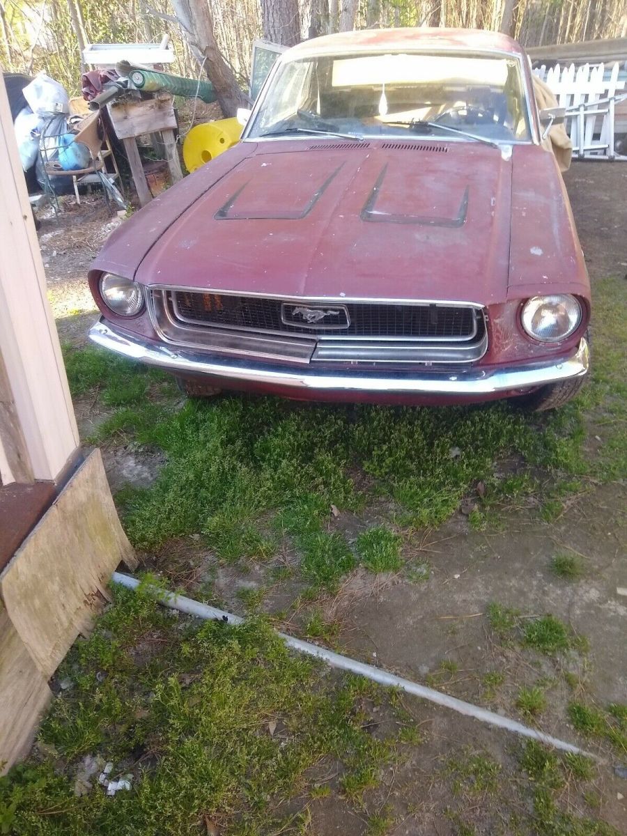1968 Red Ford Mustang
